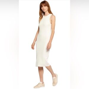 Current/Elliott Women’s The Ava Maxi Dress Cotton Fitted-SIZE M